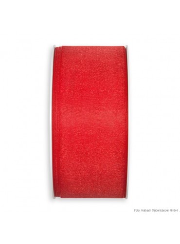 Ilupael Organza, punane, laius 10-25-40mm/ pikkus 50m/rullis (red-77)